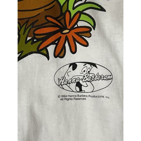 NEW VTG 1994 The Flintstones Pebbles & Bam Bam Cartoon Graphic T Shirt Sz L USA - Picture 4 of 6
